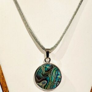 Beautiful Iridescent Abalone Pendant necklace!